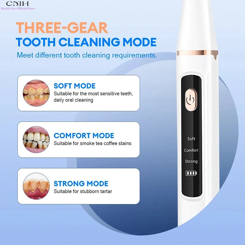 Ultrasonic Teeth Cleaner Tartar Remover Dental Calculus Stain Eraser Type-C