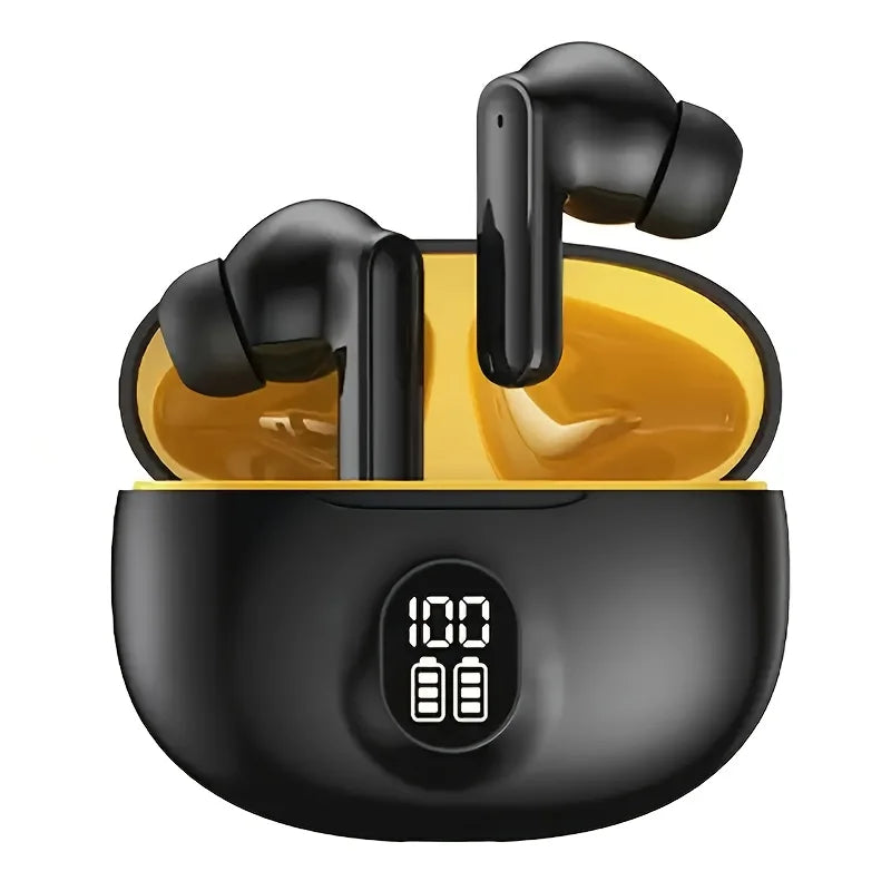 Wireless Headphones Bluetooth Earpods Sports Stereo Noise Canceling Headphone Microphone Speaker with LED light headphones